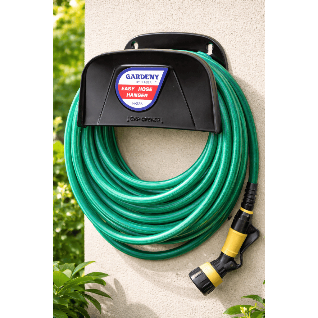 ที่แขวนเก็บสายยางเกรด A ทำจากเหล็กหนา ทนทานสุดในตลาด มีที่เปิดฝาขวดน้ำในตัว Hose Hanger มีทั้งหมด 4 สี เขียว,เทา,แดง,ดำ