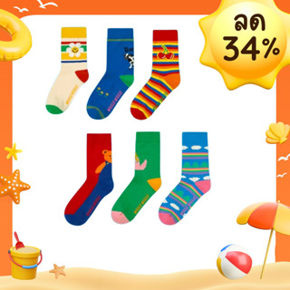 [พร้อมส่ง] ถุงเท้า Wiggle Wiggle Pattern Socks ถุงเท้าข้อยาว…