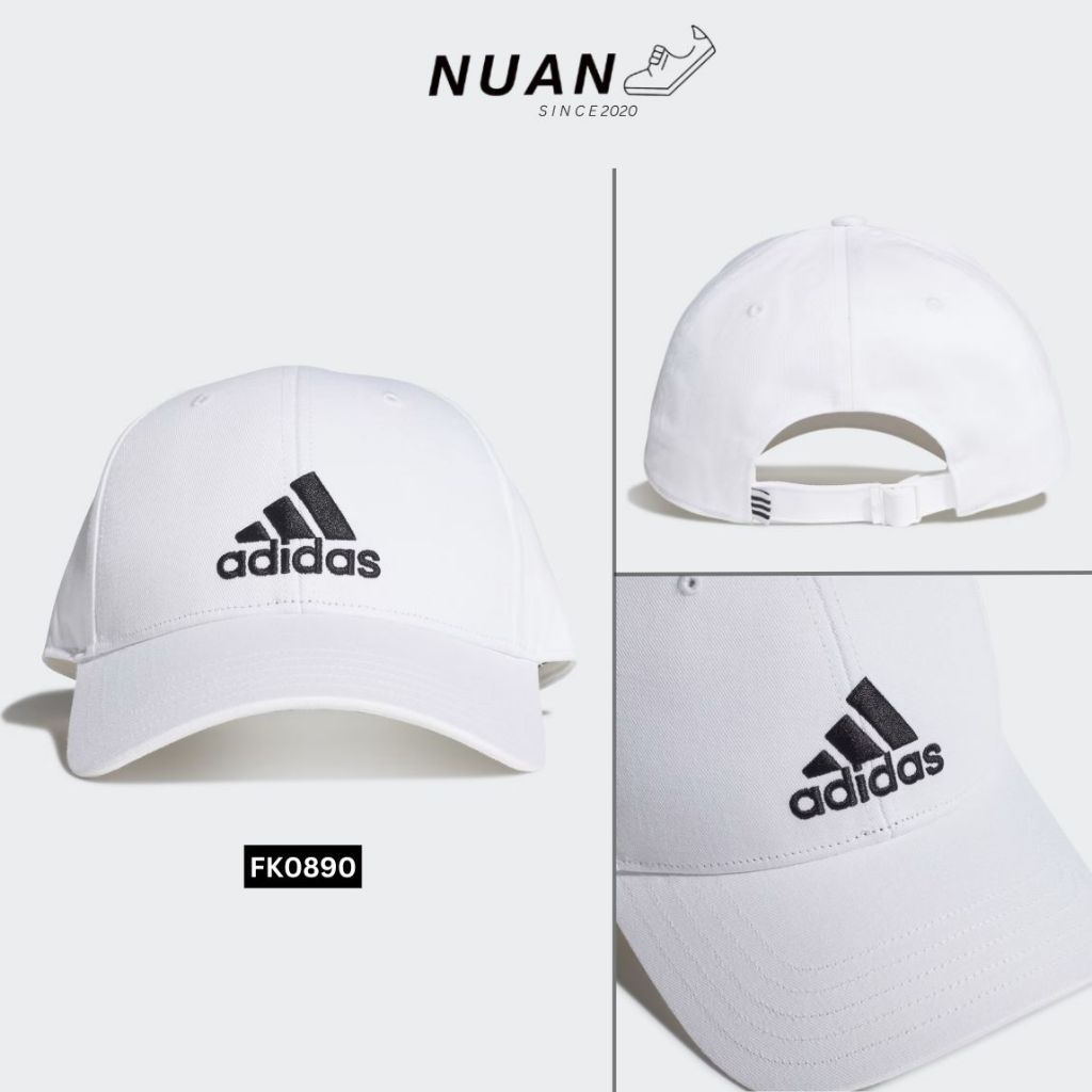 🔥ลดเพิ่ม 15-20% ทักแชทรับโค้ด🔥หมวก Adidas Cotton Cap FK0890 การันตี ของเเท้ 100%  หมวกเบสบอล