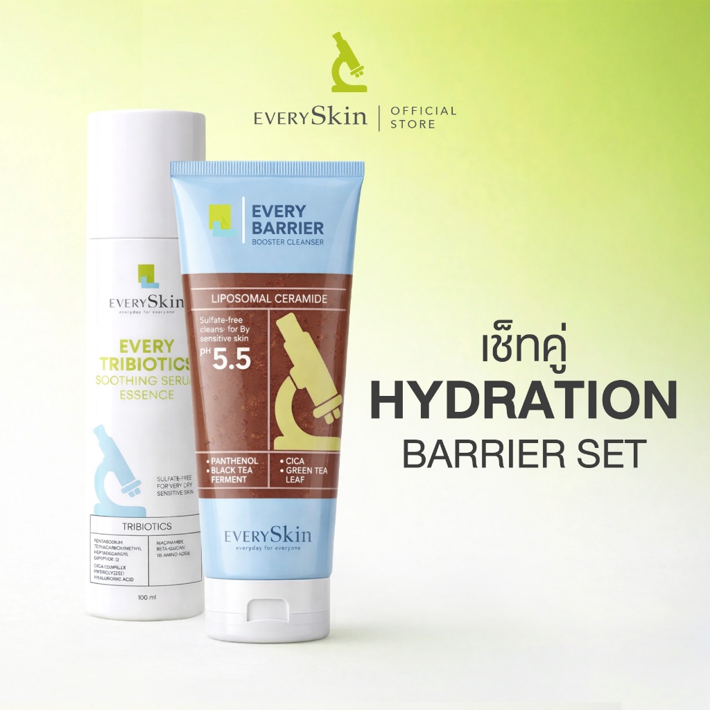 [เช็ท Hydration Barrier Set] Every Barrier Booster Cleanser + EverySkin Every Tribiotics Soothing Se