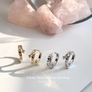 Pinch Trinity Spark Hoops Earrings (ขนาดห่วง 8 mm)
