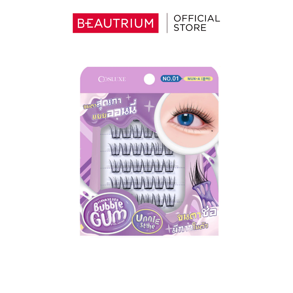 COSLUXE Winky Eyes Bubble Gum Eyelashes-Unnie Style ขนตาปลอม 36pairs