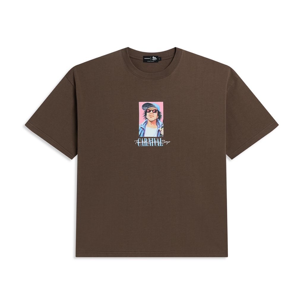 CARNIVAL CNVX20C26T04BR 20th CENTURY BOYS ENDO KENJI T-SHIRT OVS BROWN