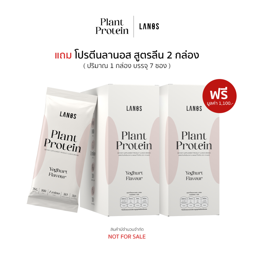 (2 กล่อง) ของแถม Lanos Plant Protein Not for sale