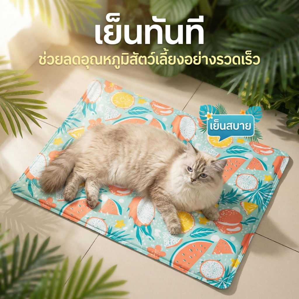 Boqi Factory แผ่นเจลเย็น เจลเย็นลดความร้อน แผ่นเจลเย็น ที่นอนสุนัข แมว Coolpad2568