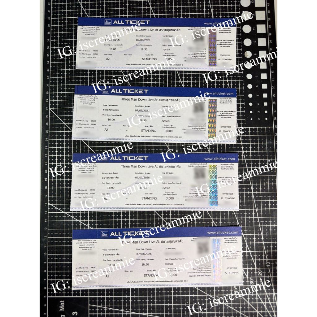 ปล่อยบัตรคอนเสิร์ต Three Man Down 2026