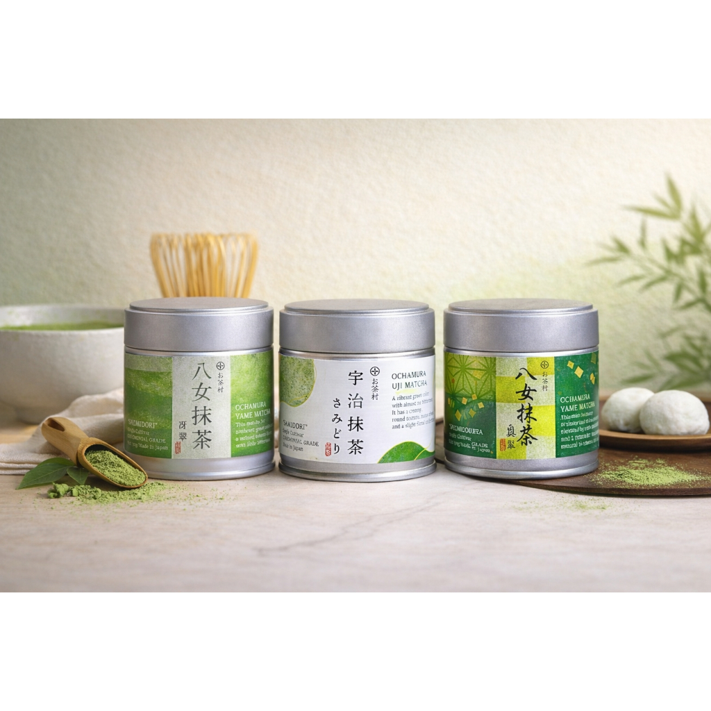 มัทฉะโทนถั่วแท้ญี่ปุ่น Ochamura Yame Matcha