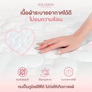 Solomon ที่นอนออโต้พ็อกเก็ตสปริง รุ่น Kiss Me หนา 9 นิ้ว นุ่มเด้ง หลับลึก ลดแรงสั่นสะเทือน