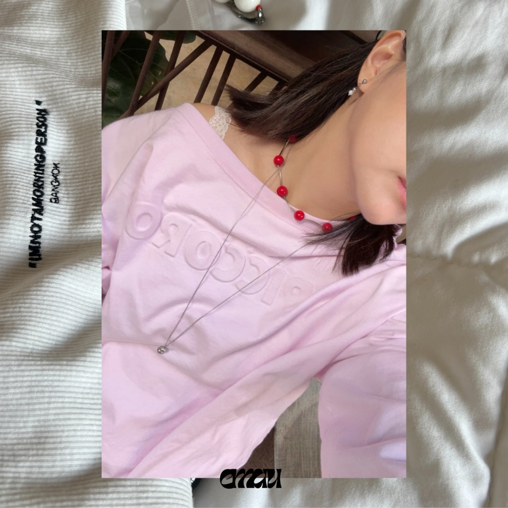 EMAU- Cherry Gummy the Elegant Red Necklace สร้อยหินสีแดงทึบสลับ ราคา ถูกที่สุด ดีลบีเคเค แกลเลอรีภาพที่ 3