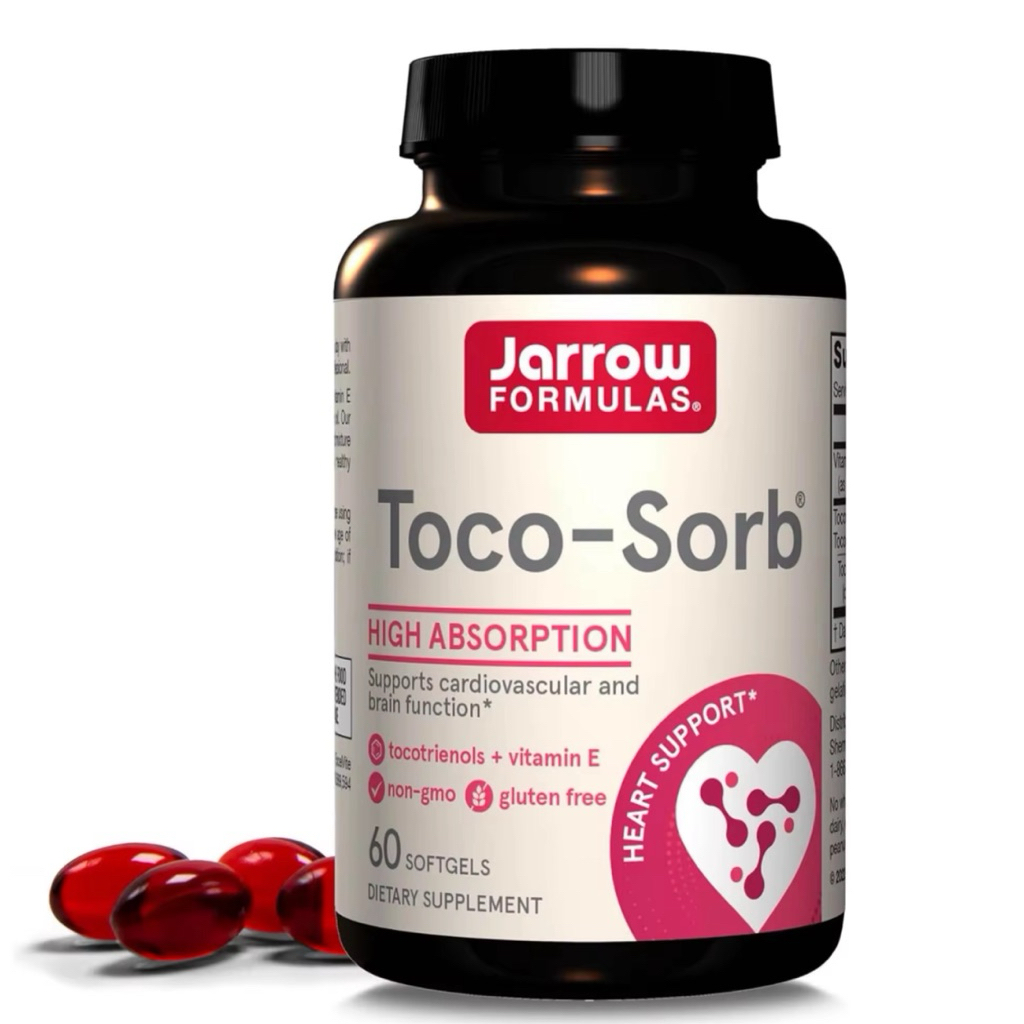 [ JARROW  ]❇️ TOCO-SORB  วิตามิน E คุณภาพสูง ช่วยต้านอนุมูลอิสระ⚡️ช่วยผิวชุ่มชื้น⚡️บำรุงประสาท⚡️( 60 ซอฟ์ทเจล )
