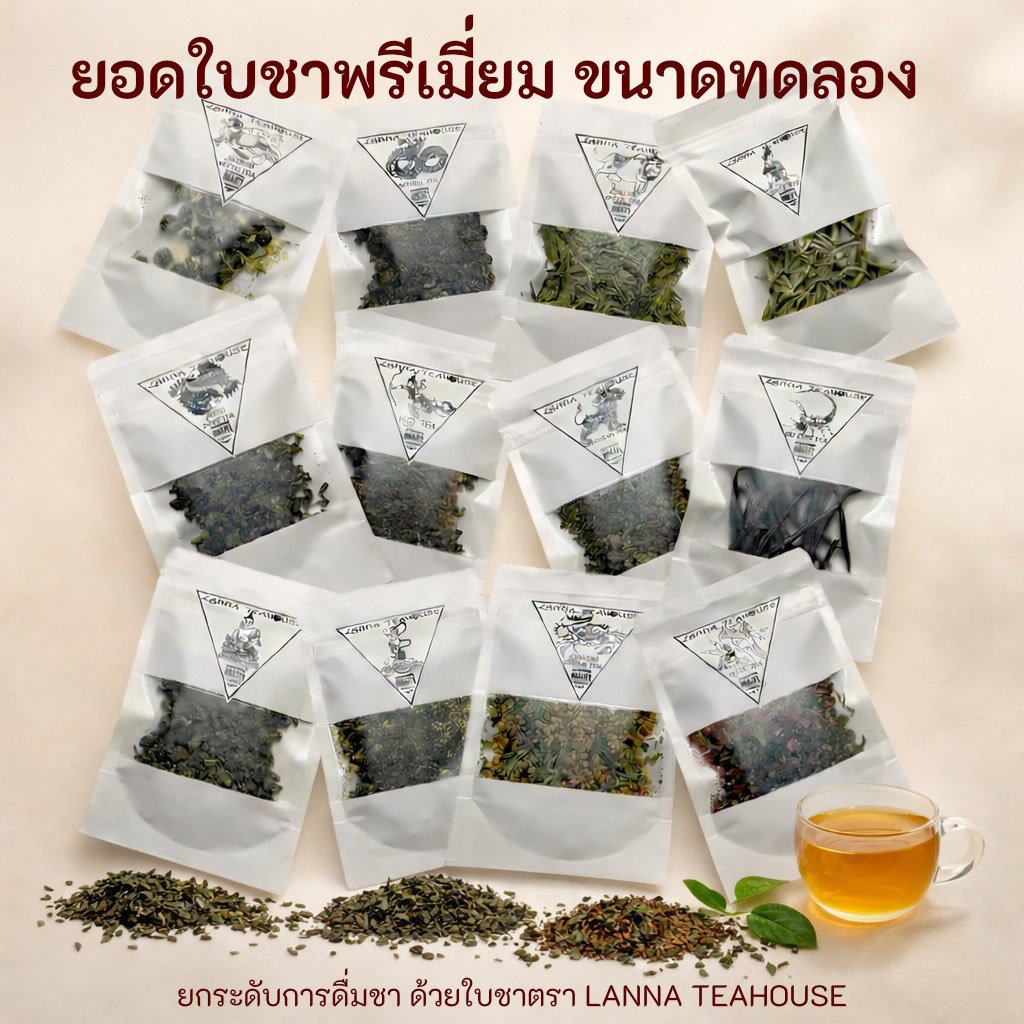 ชาพรีเมียม ขนาดทดลอง ลานนา ทีเฮ้าส์ ใบชา หลากชนิด
