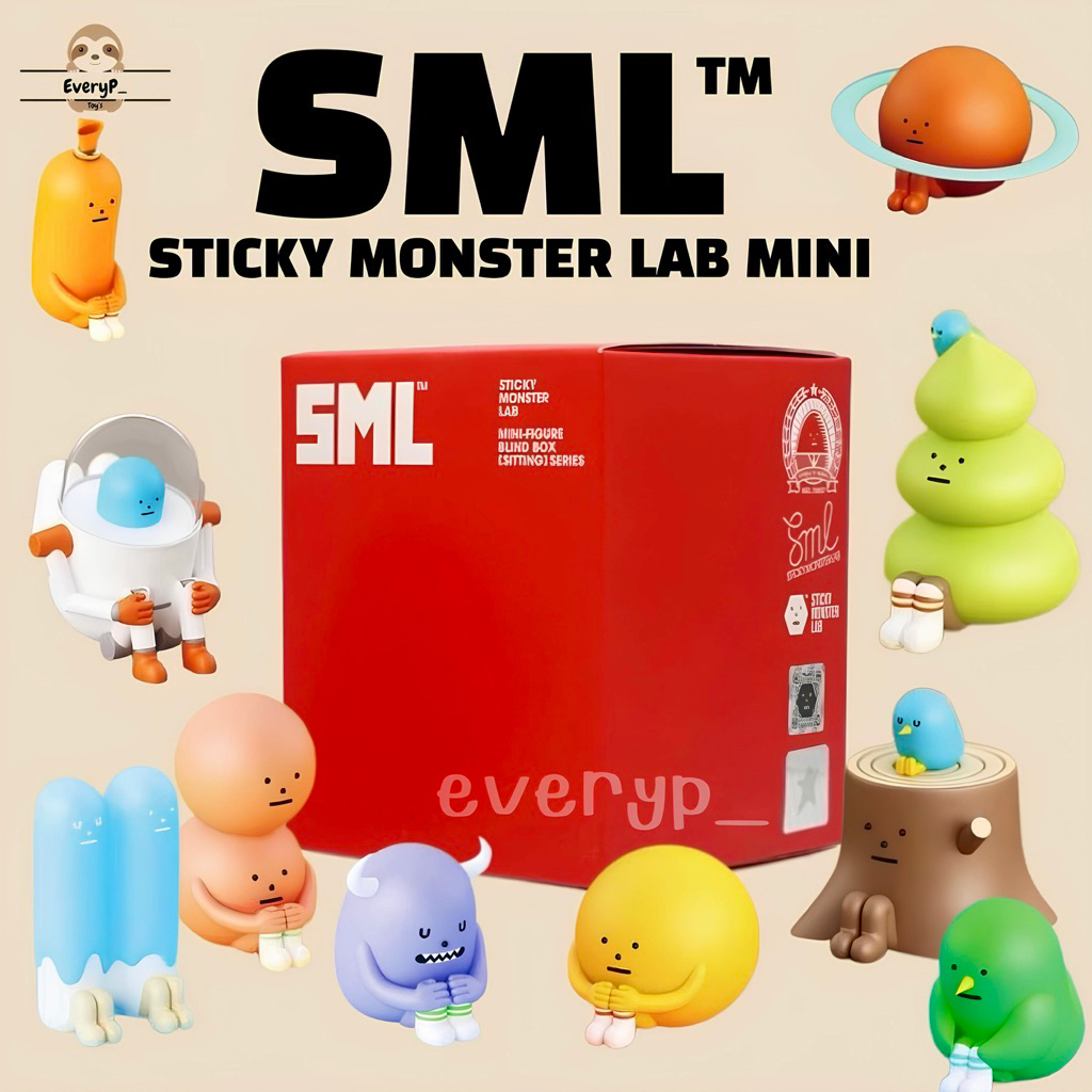 (ส่งด่วน) กล่องสุ่ม 🪣🗑️ SML Sticky Monster Lab Sitting Series Mini-Figure Blind Box : Great Twins