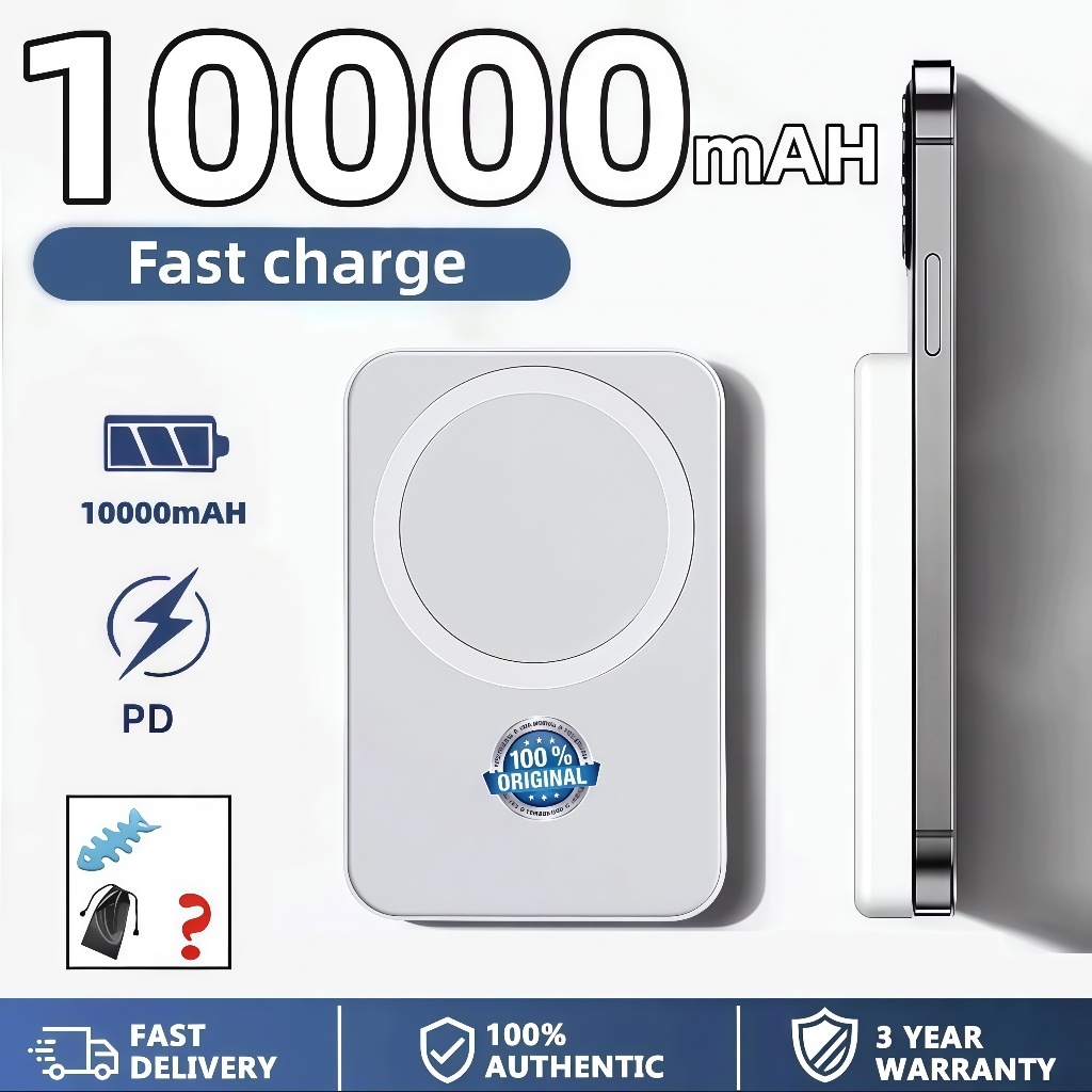 SANWEI พาวเวอร์แบงค์ไร้สาย 10000mah ซาร์จเร็ว PD 35W Magnetic Powerbank แม่เหล็ก แบบพกพา ที่ชาร์จไร้สาย แบตสำรองไร้สาย