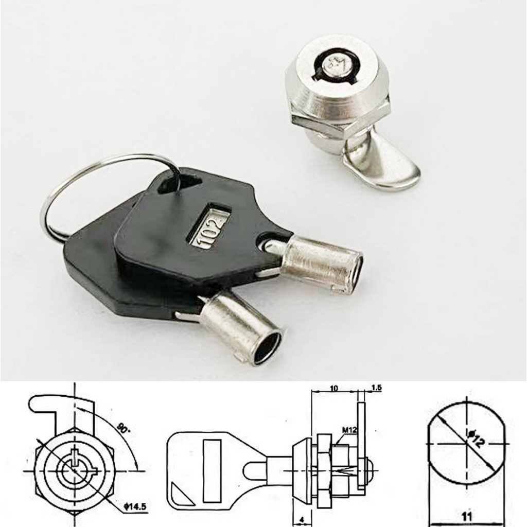 สวิตกุญแจ 12 มิล กุญแจแบบท่อ (Tubular Key) หรือที่เรียกกันว่ากุญแจหัวกลม ซึ่งมักมาพร้อมกับชุด กุญแจล็อคลิ้น