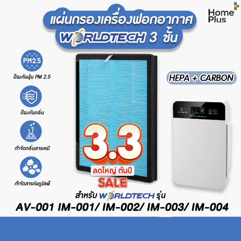 [พร้อมส่งจากไทย] แผ่นกรอง เครื่องฟอกอากาศ รุ่น AV-001 IM-001, IM-002, IM-003, IM-004 AVANA MGT WORLD
