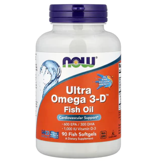 พร้อมส่ง - NOW Foods, Ultra Omega 3-D™ Fish Oil , 90 Fish Capsules (BBF 09/2029)