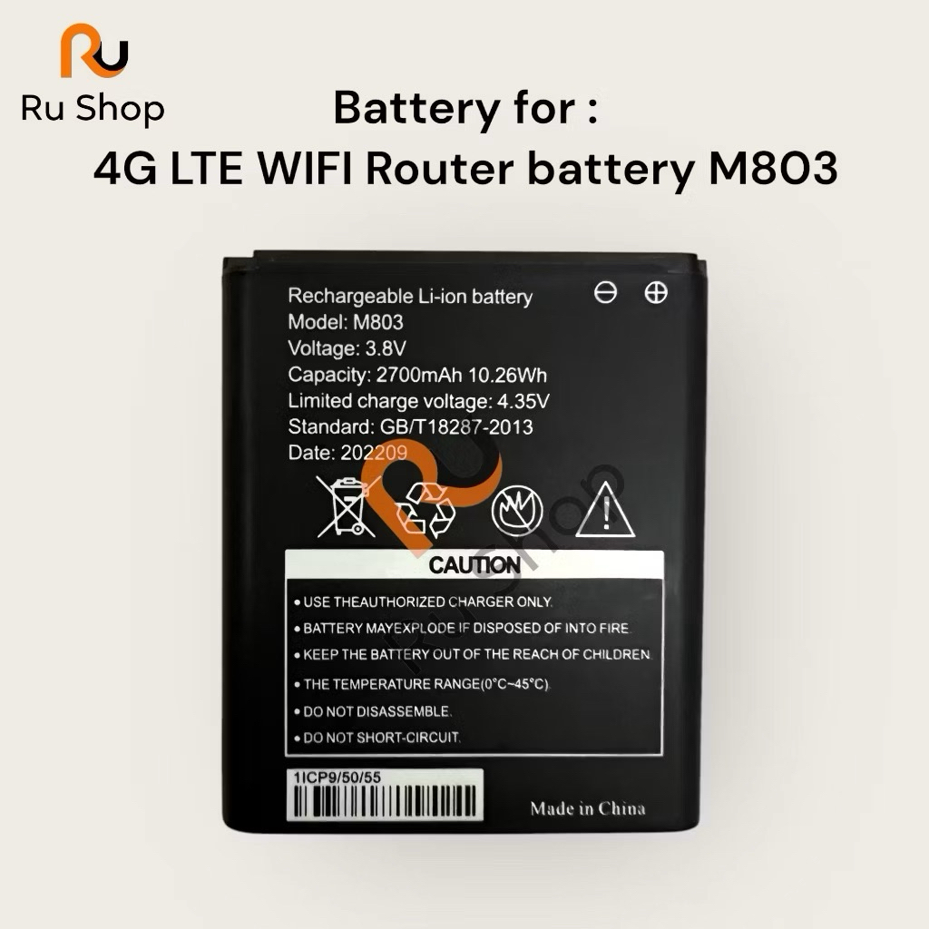 แบตเตอรี่ M803 B803 B9011 A610 A630 LT600 M10-E A8+ 4G LTE WIFI Router battery M803 2700mAh