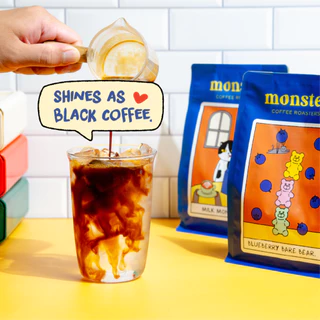 Monster and Friends Milky Berry Set เซ็ตจับคู่เบลนด์เมล็ดกาแฟคั่วกลางที่ขายดีที่สุดของเรา