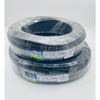 สายไฟ VCT 2X2.5 SQ.MM.มี100เมตร/ม้วน และ 50เมตรให้เลือก สายอ่อนกลมทองแดง เหมาะกับงานเดินสายไฟภายนอก