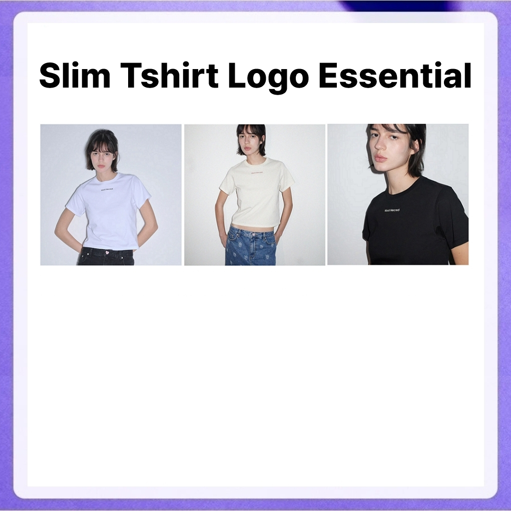 Mardi Mercredi Slim Tshirt Logo Essential (Black Ivory, Ivory Red, White Black)
