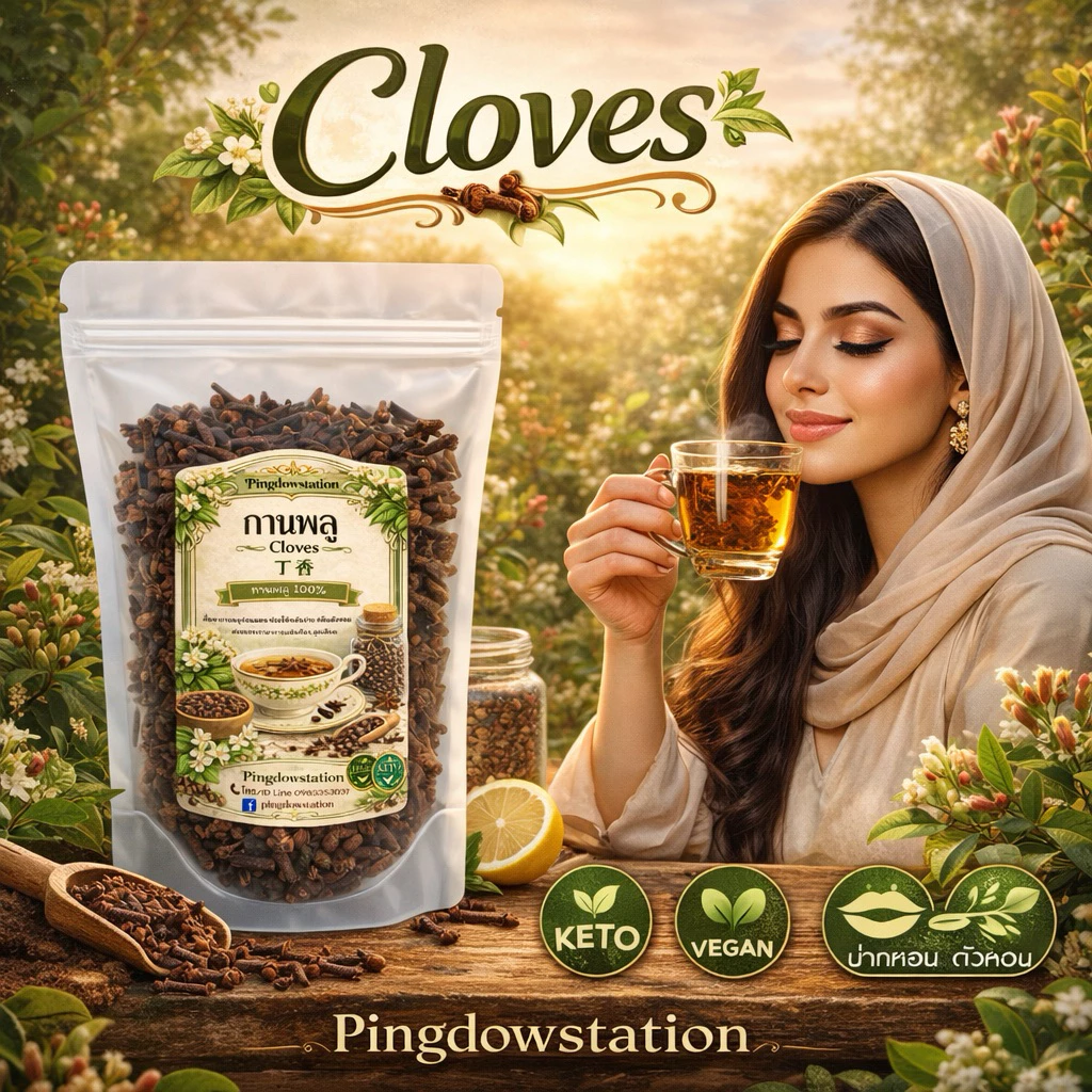 กานพลู (Cloves) ketoทานได้ ใช้ชงชาตัวหอม ใช้เป็นเครื่องปรุงอาหาร บำรุงสุขภาพ