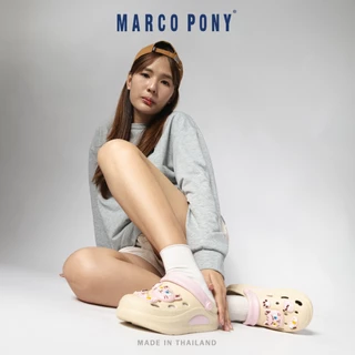 Marco Pony รองเท้าแตะ รองเท้าหัวโต พื้นหนา เพิ่มความสูง ทนต่อการสึกหรอ กันลื่น วัสดุ EVA MH9039