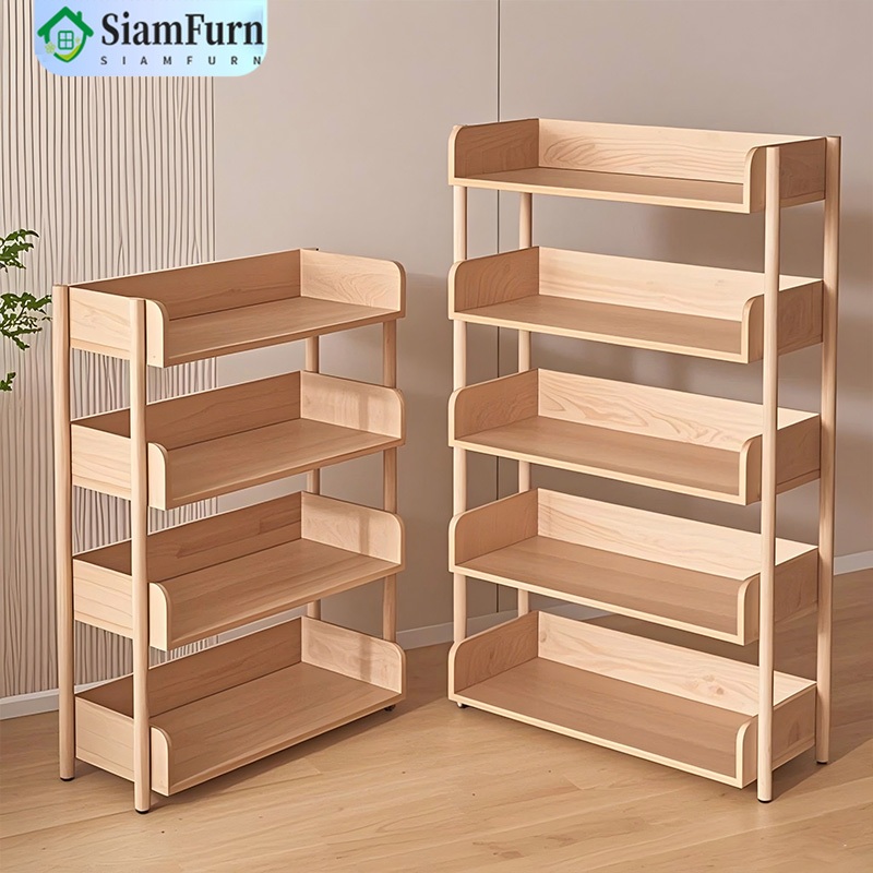 SF ชั้นวางหนังสือ 180/150/120cm เข้ากับบ้านสไตล์เรียบง่าย ขนาดเล็กประหยัดพื้นที่ ติดตั้งง่าย bookshelf