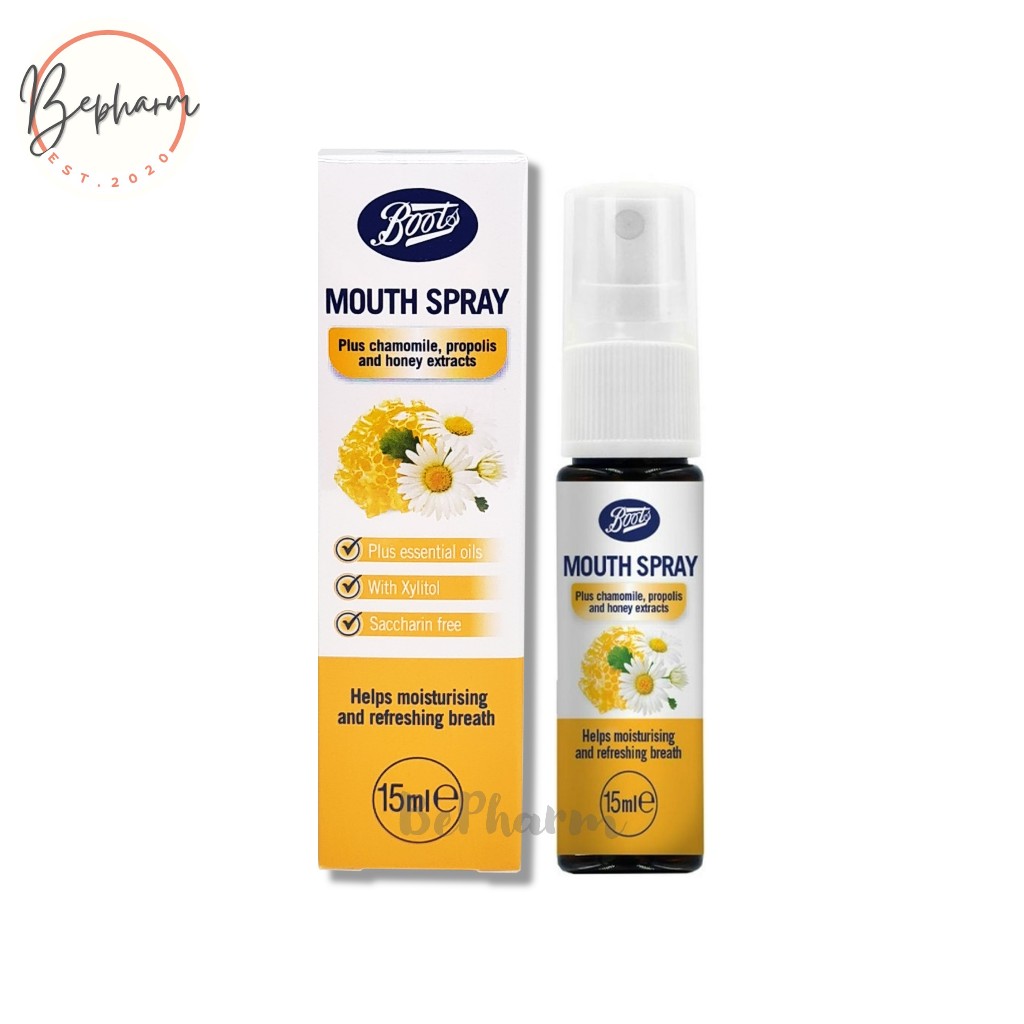 Sale!! Exp.02/10/26 สเปรย์สำหรับช่องปาก Boots Mouth Spray 15 ml บู๊ทส์ เม้าท์ สเปรย์