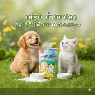 [Follow-10฿] Ougie นมแพะแท้แบบกระป๋อง 100% เสริมแคลเซียม สำหรับสุนัขและแมว