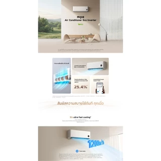 [NEW] Xiaomi Mijia แอร์ Inverter Air Conditioner Eco 9000 12000 18000 BTU การทำความเย็น 30s ประหยัดไฟเบอร์ 5 ระดับ 1 ดาว