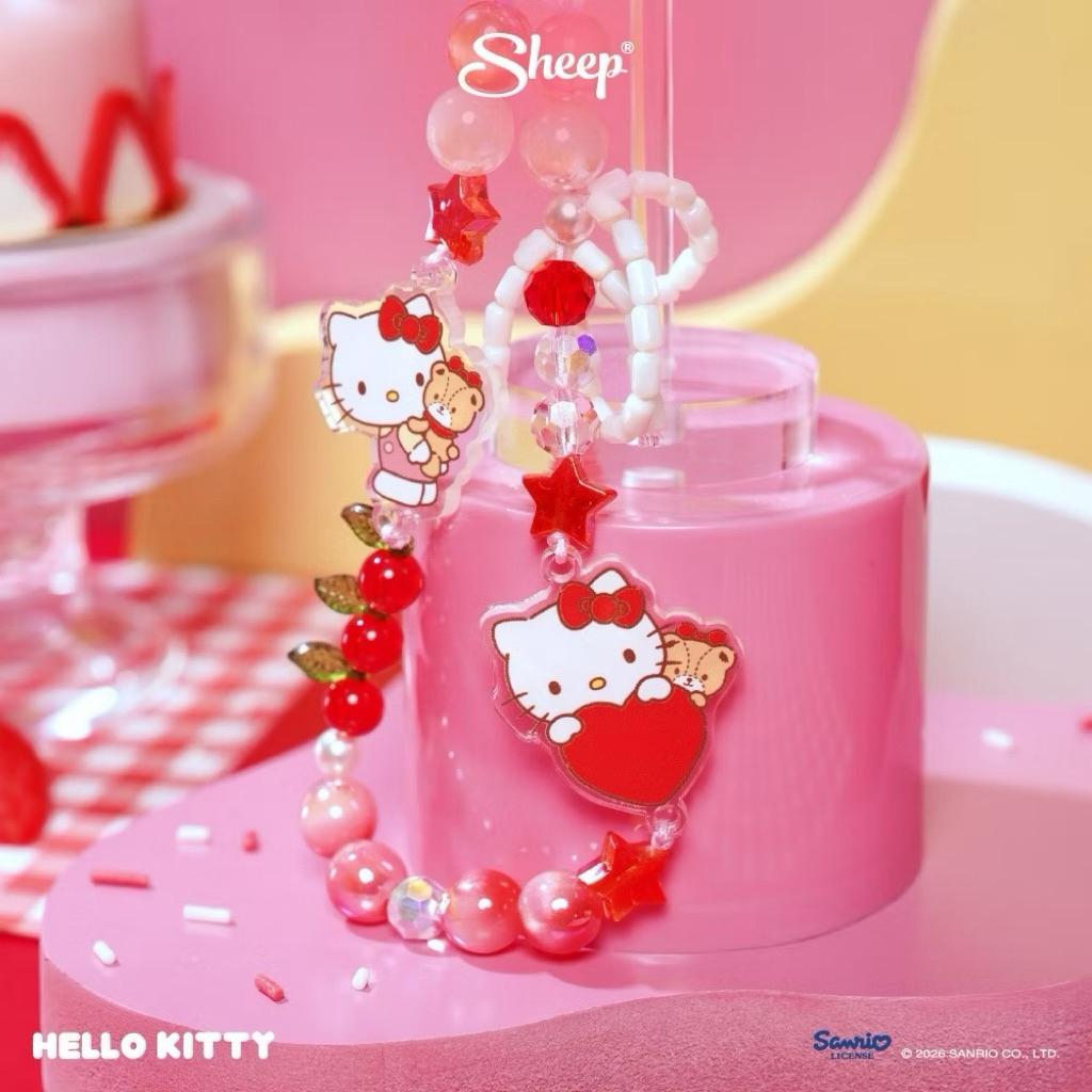 พร้อมส่งจากไทย🇹🇭🤎🩷KT [Strap Monchhichi] สายคล้องมือถือ Strap Phone Charm ที่ห้อยโทรศัพท์ มอนชิชิ สติ