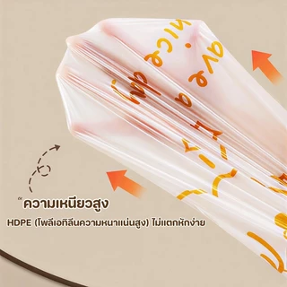ถุงขยะ 100ใบ ออกแบบแบบหนาพิเศษ ทนต่อการดึง ฉีก และกระชาก มีเชือกดึง สะดวกในการใช้งาน ถุงขยะขนาดใหญ่