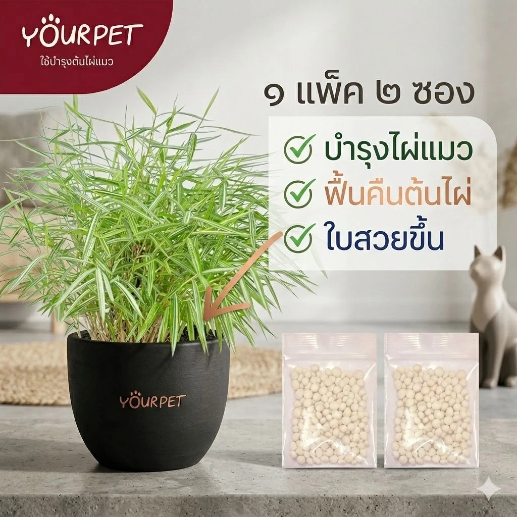 บำรุงไผ่ (1 แพ็ค 2 ซอง )ใช้กับต้นไผ่แมวเท่านั้น