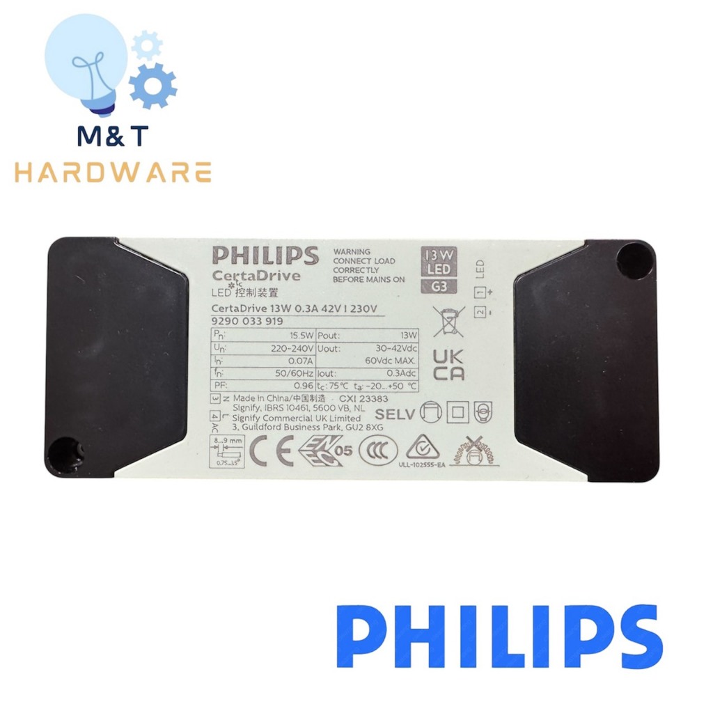 PHILIPS ฟิลิปส์ ไดร์เวอร์ LED DRIVER # CertaDrive 13W 0.3A 42V/230V G3