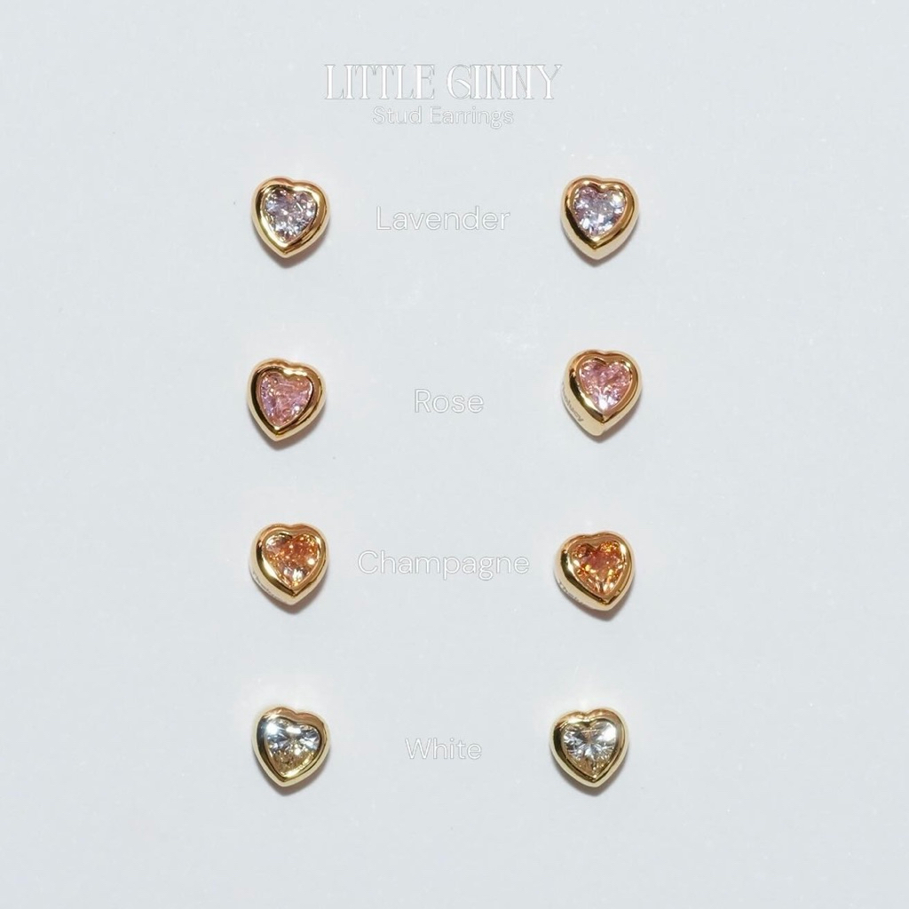 The Lucy Little Ginny earrings ต่างหูรูปหัวใจขนาดเล็ก ราคาต่อคู่