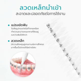 Simple health 2แถม1 แปรงขัดซอกฟัน 1กล่อง/6ชิ้น แบบพกพา สำหรับคนจัดฟัน มีหลายขนาด