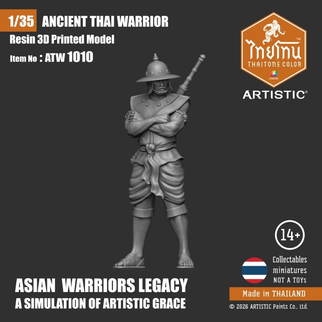 3d โมเดลไทยโทน ชุดทหารโบราณ No : 1010 ขนาด 1/35 Resin 3D สูง 5 cm