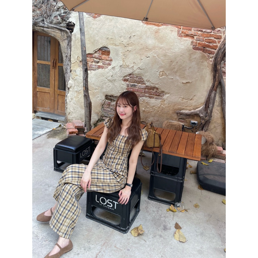 Dressupcorner Maple Plaid Jumpsuit DCN01320