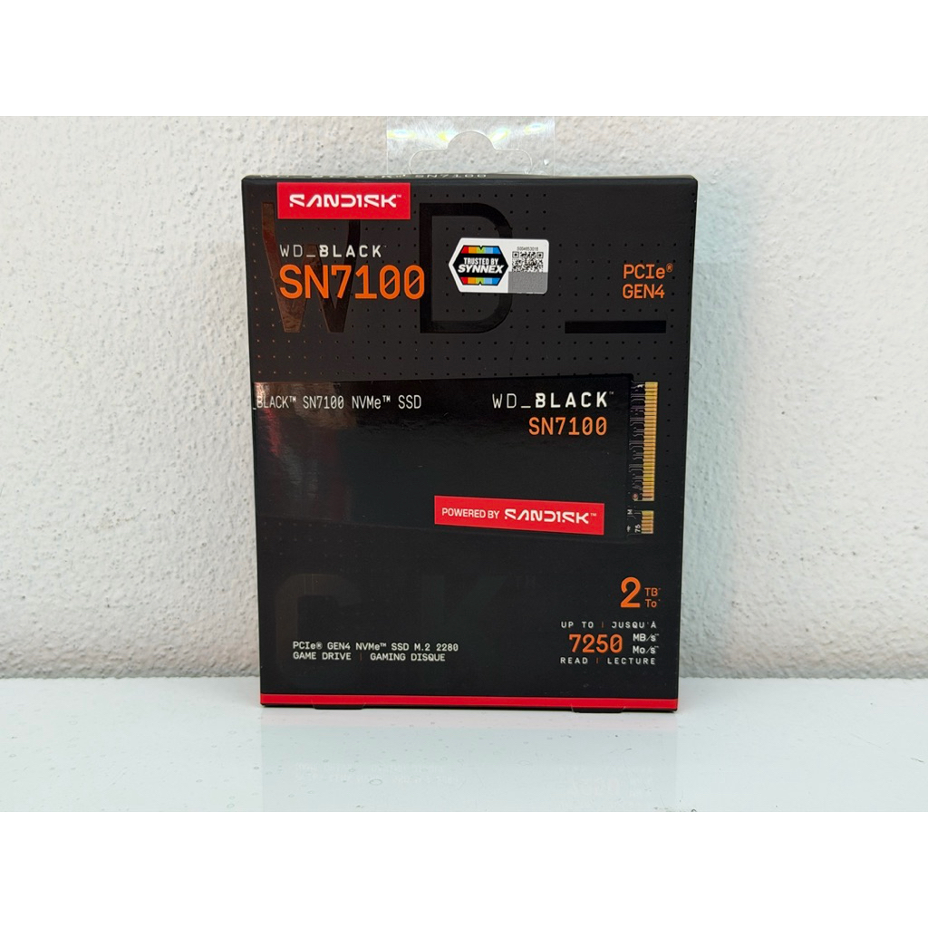 ของใหม่ ssd m.2 nvme gen 4x4  WD 2TB Black SN7100 SSD M.2 PCle4.0 R7250MB W6900MB (WDS200T4X0E-00CJA