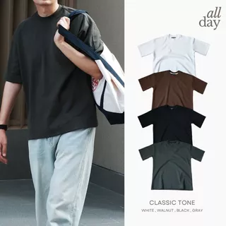 HIMSELF All Day Plain Tee เสื้อยืดทรง Oversize ผ้าหนานุ่ม คอฟิตกำลังดี สัมผัสนุ่มทั้งด้านในและด้านนอก ทรงสวยใส่ได้ทุกวัน