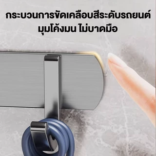 ตะขอแขวนติดผนัง ตะขอแขวนอเนกประสงค์ ไม่ต้องเจาะผนัง ที่แขวนเสื้อ สไตล์มินิมอล เหล็กคาร์บอน แข็งแรงทนทาน แถมฟรีกาวตะปู