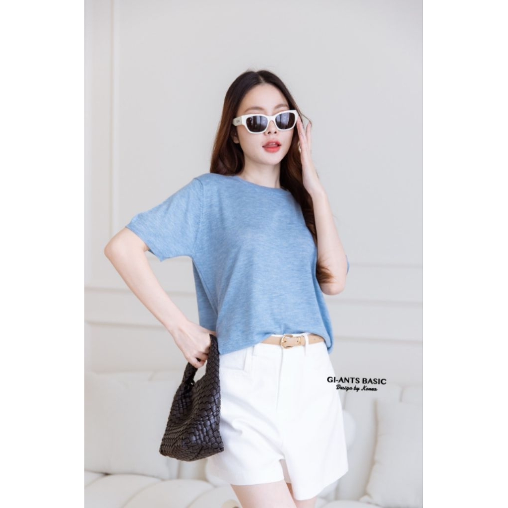 เสื้อไหมพรมคอกลมแขนสั้น ผ้าดี ใส่สบายสุดๆ💃💫