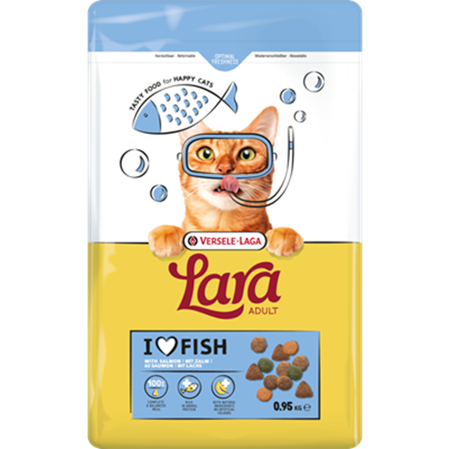 Lara Adult Salmon อาหารเม็ดสำหรับแมวโต สูตรแซลมอน