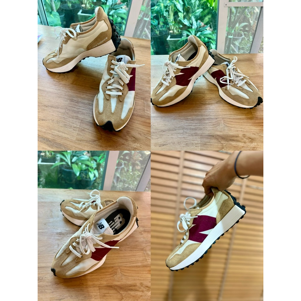 ส่งต่อ New Balance 327 สี Moonbeam Ghost Pepper Size 23.5 cm ( 5.5 US) แท้ 100% สภาพ 50-60%