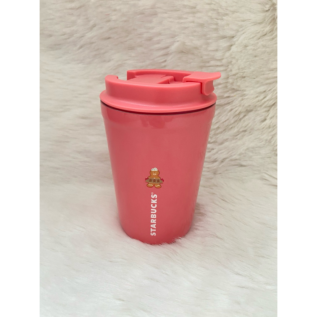 Starbucks Pink Gingerbread Tumbler 12 Oz