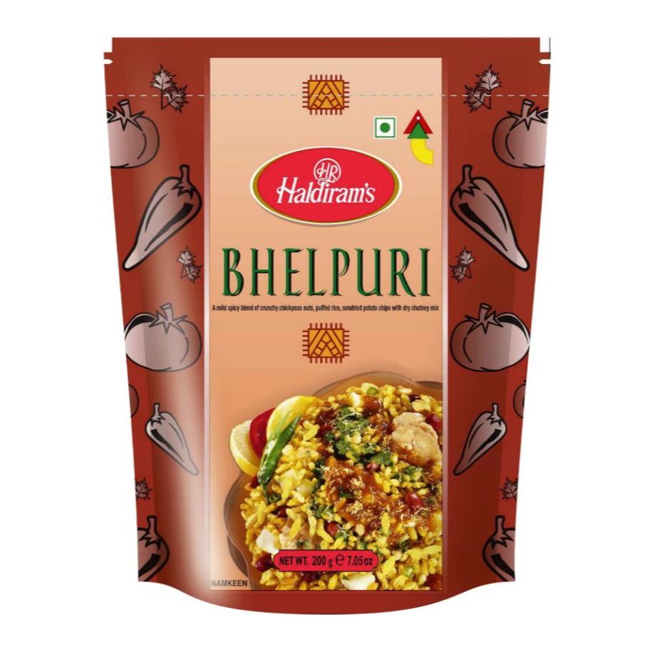 Haldiram's Bhelpuri 200g (เบห์ล ปุรี) ของว่างอินเดียแบบพร้อมทาน