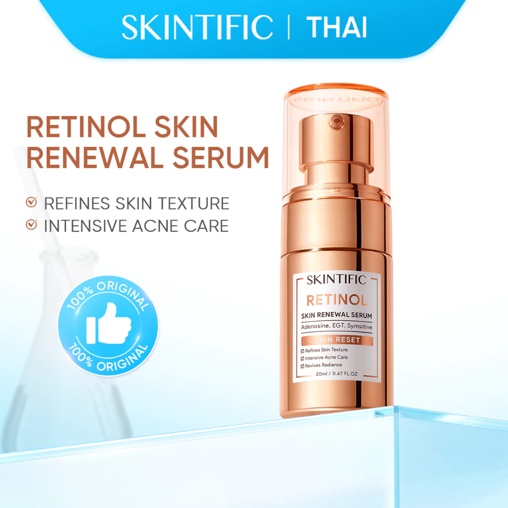 SKINTIFIC Retinol Essence Skin Renewal Serum 20ml เรตินอล เซรั่ม เซรั่มผลัดเซลล์ผิวใหม่