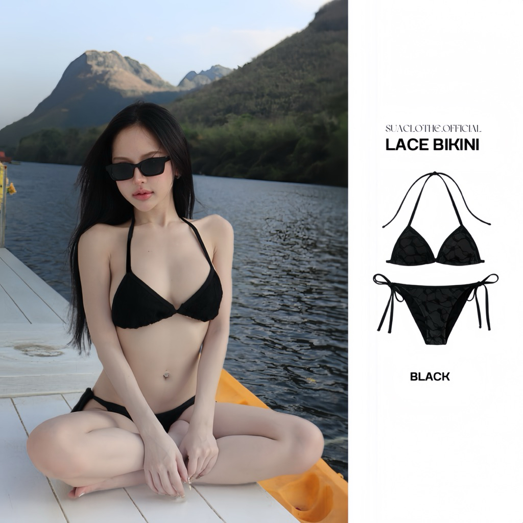 ‼️ส่งไวมีส่งด่วน‼️[SUACLOTHE] บิกินี่ลายลูกไม้ Lace BIKINI พร้อมส่งจากไทย