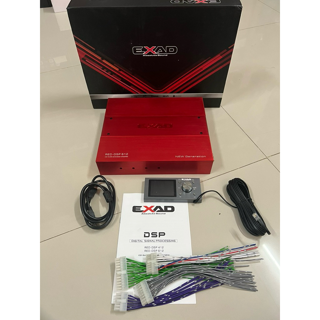 21900บาท DSP 2in 16out RCA ยี่ห้อ EXAD รุ่น ท็อป RED-DSP612 Amp 12x50W Class AB +4x100W ClassD DSP A