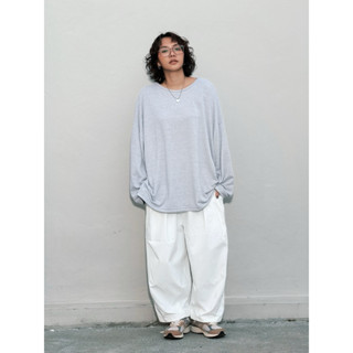 [รอบส่ง 16 เม.ย.]Soft Oversized Long-Sleeved เสื้อแขนยาวผ้าน…
